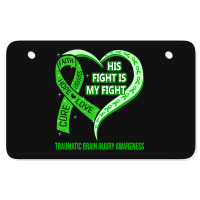 Limited Edition His Fight Is My Fight Ribbon Heart Atv License Plate | Artistshot