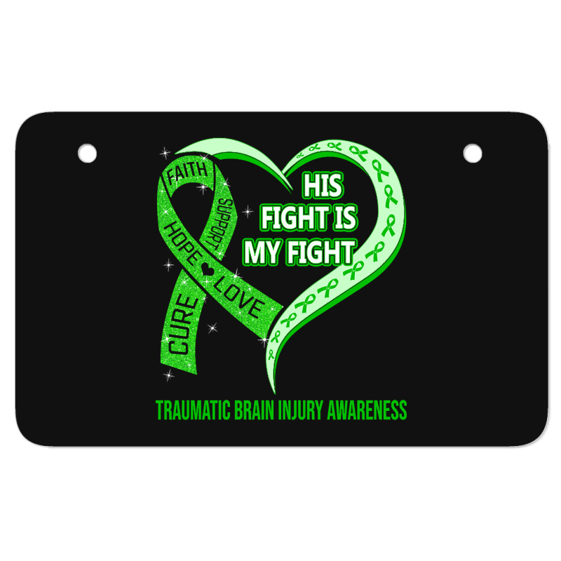 Limited Edition His Fight Is My Fight Ribbon Heart Atv License Plate | Artistshot