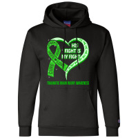 Limited Edition His Fight Is My Fight Ribbon Heart Champion Hoodie | Artistshot