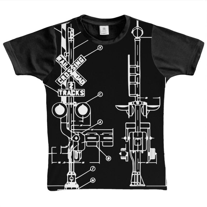 Vintage Railway Model10 Crossing Patent Drawing Mo Graphic Youth T-shirt | Artistshot