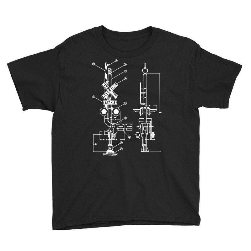 Vintage Railway Model10 Crossing Patent Drawing Mo Youth Tee | Artistshot