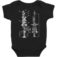 Vintage Railway Model10 Crossing Patent Drawing Mo Baby Bodysuit | Artistshot