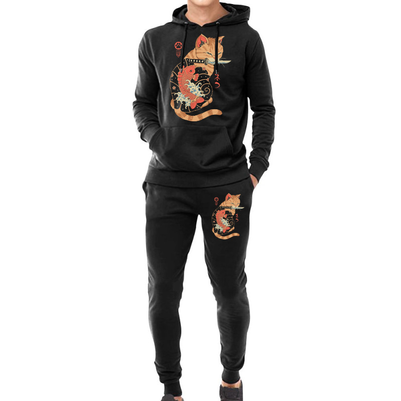 Limited Edition Carp Tattooed Cat Hoodie & Jogger set by centralfantast | Artistshot