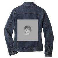 Natalie Imbruglia Chiffon Top Ladies Denim Jacket | Artistshot