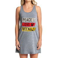 Peace Love Veena Instrument Veena Player Veena Vio Tank Dress | Artistshot