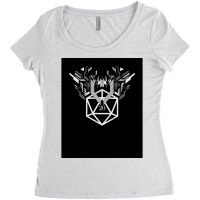 Futuristic D20 Polyhedral Dice Tabletop Rpg 1 Women's Triblend Scoop T-shirt | Artistshot