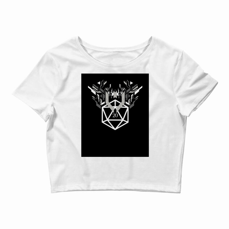 Futuristic D20 Polyhedral Dice Tabletop Rpg 1 Crop Top | Artistshot