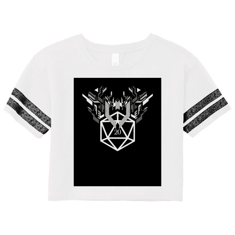 Futuristic D20 Polyhedral Dice Tabletop Rpg 1 Scorecard Crop Tee | Artistshot