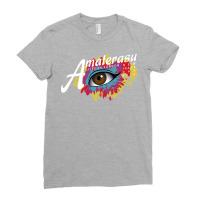 Amaterasu (white Text) Ladies Fitted T-shirt | Artistshot