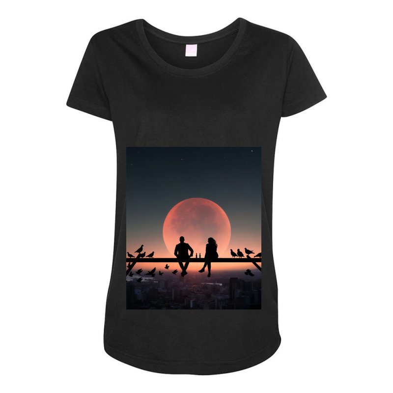 Love Sunset Maternity Scoop Neck T-shirt | Artistshot