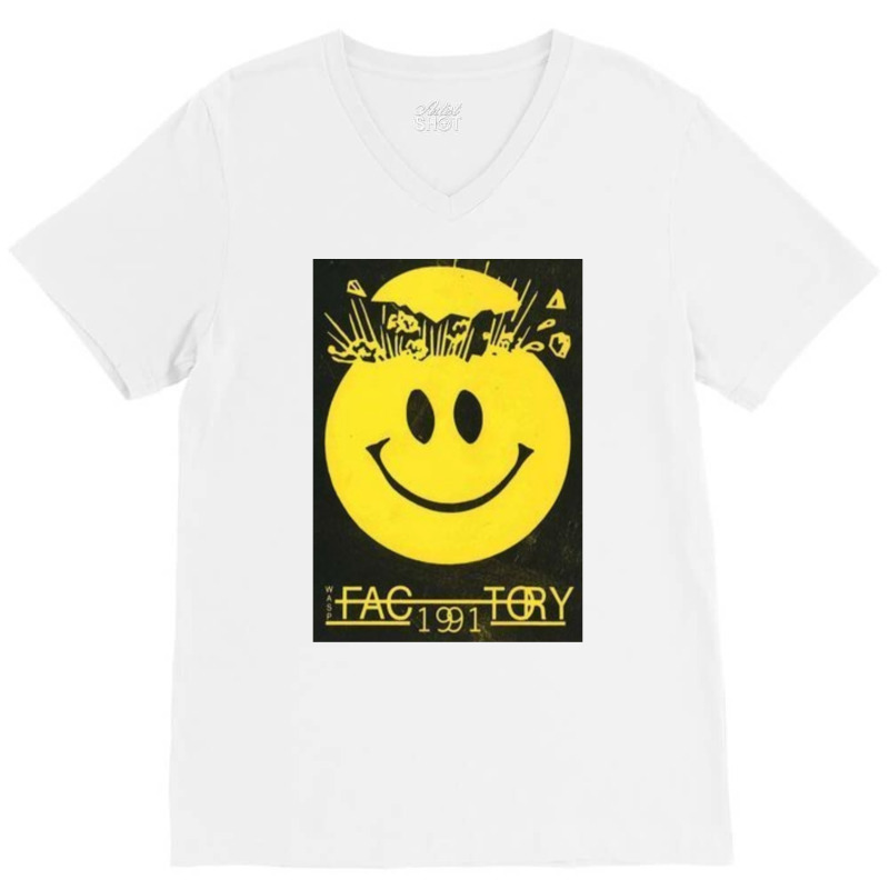 Factory 91 Old School Rave Flyer V-neck Tee | Artistshot