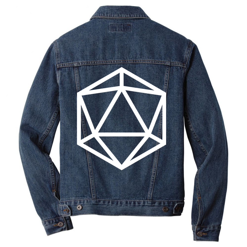 D20 Dice  White Magic Men Denim Jacket | Artistshot