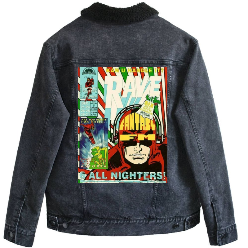 Fantasy Fm Flyer Unisex Sherpa-lined Denim Jacket | Artistshot