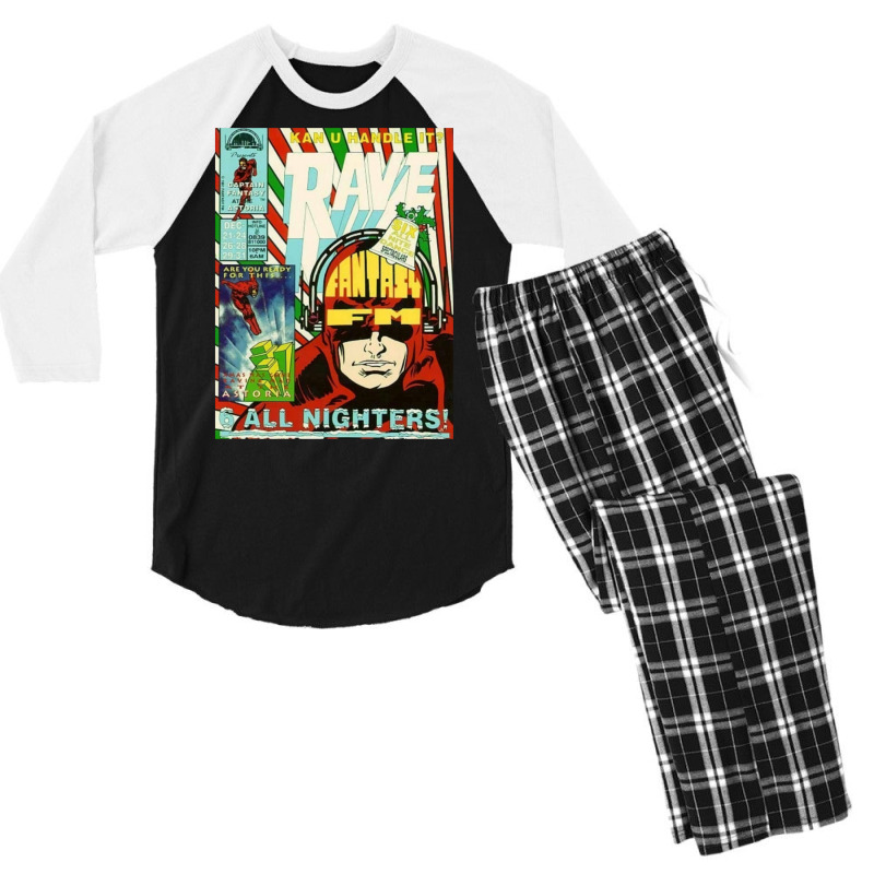 Fantasy Fm Flyer Men's 3/4 Sleeve Pajama Set | Artistshot