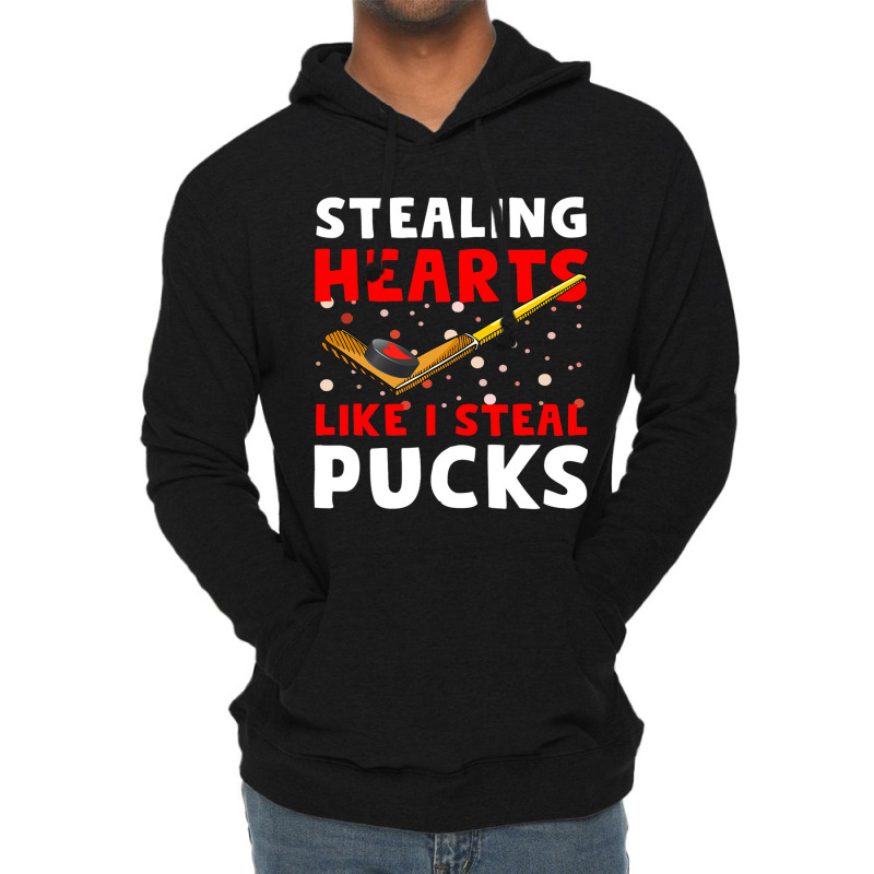 Hockey Stick Stealing Heart Like I Steal Pucks Val Lightweight Hoodie | Artistshot