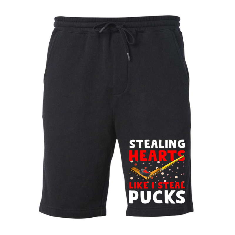 Hockey Stick Stealing Heart Like I Steal Pucks Val Fleece Short | Artistshot