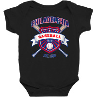 Womens Distressed Retro Look Philly Tailgate Party Baby Bodysuit | Artistshot