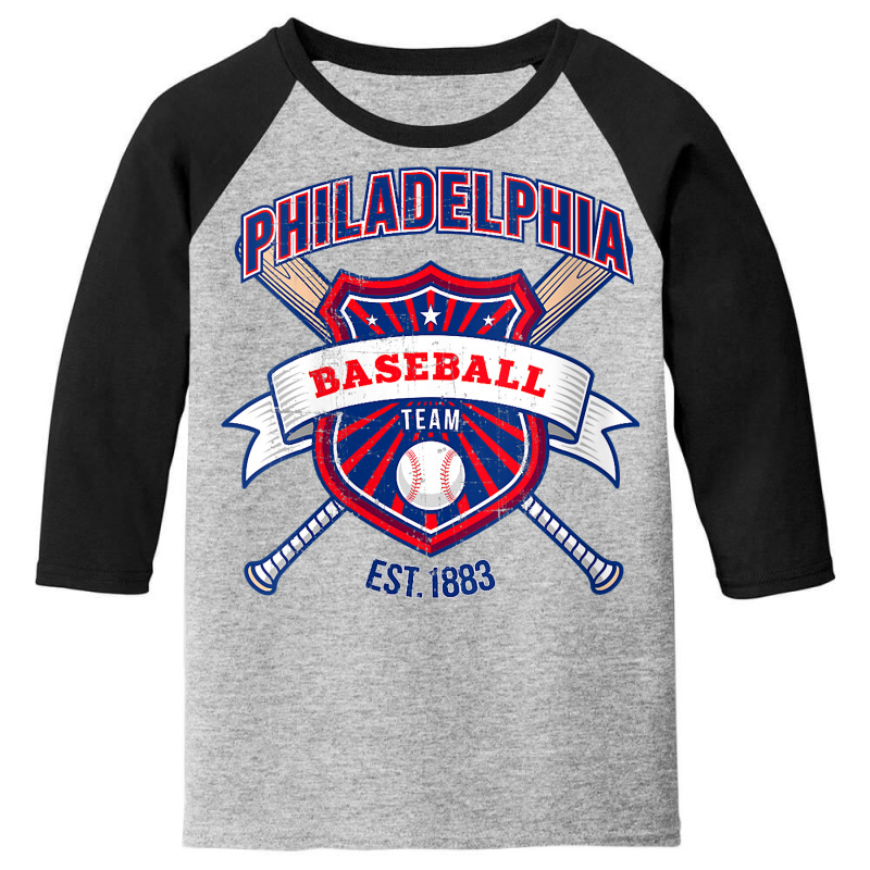 Womens Distressed Retro Look Philly Tailgate Party Youth 3/4 Sleeve by validokel | Artistshot