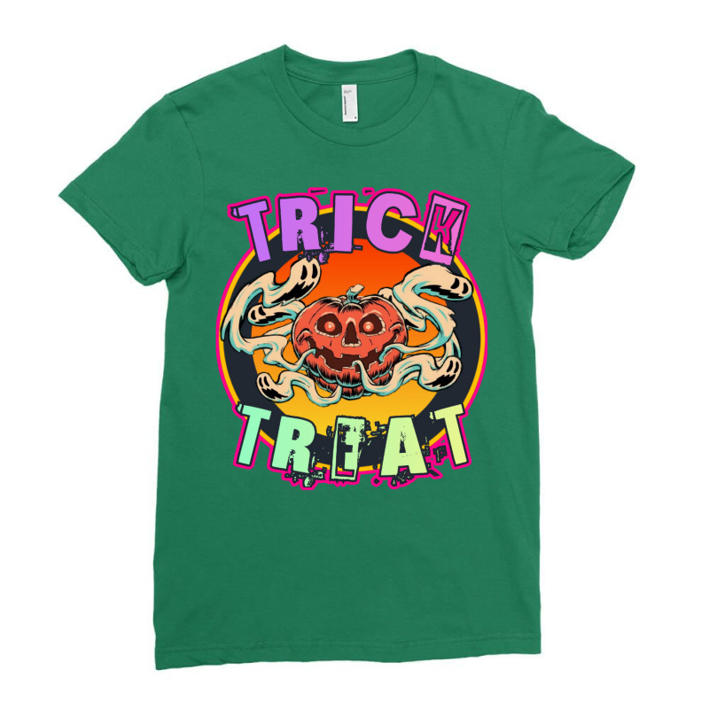 Trick Treat Ladies Fitted T-Shirt by gemmmohaidw | Artistshot