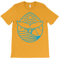 Blue Whale Tail Lineart T-shirt | Artistshot