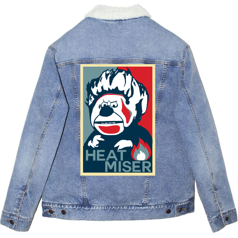 Men Women Heat Miser Campaign Poster Funny Men Fan Unisex Sherpa-lined Denim Jacket | Artistshot