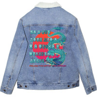 Follow The Dragon Unisex Sherpa-lined Denim Jacket | Artistshot