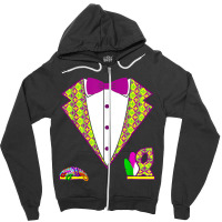 Mardi Gras Tuxedo 2023 Tux Fat Tuesday Party Costu Zipper Hoodie | Artistshot