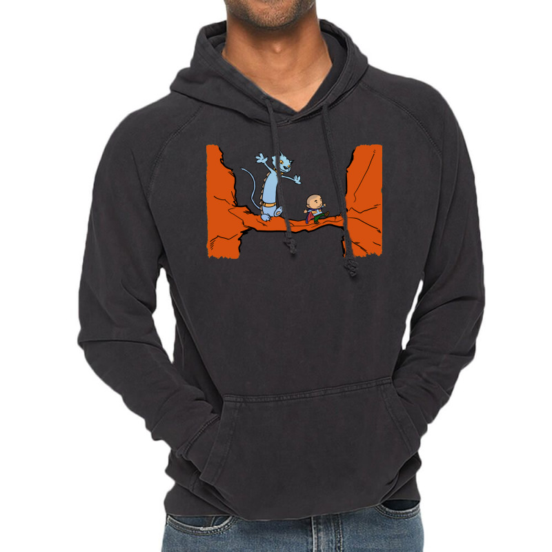 A Freelancer & His Lying Cat Vintage Hoodie by louaidecidea | Artistshot