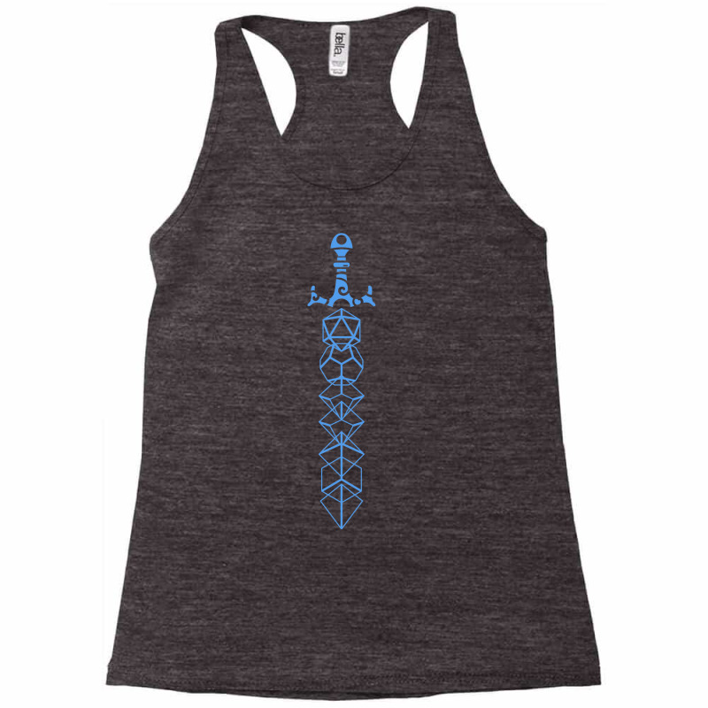 The Polyhedral Dice Collector's Blue Sword Racerback Tank | Artistshot