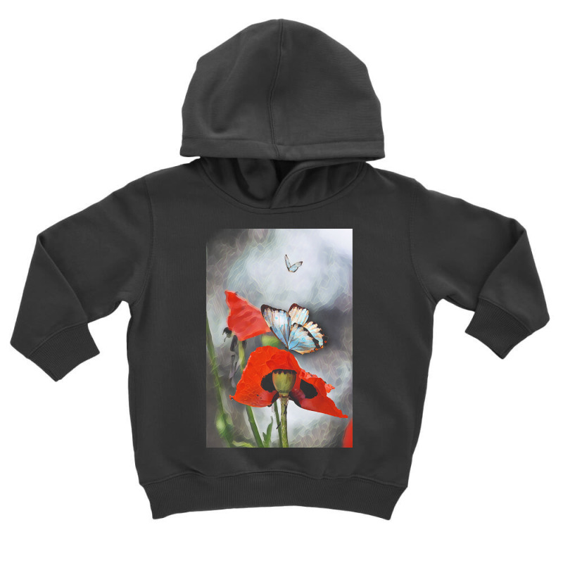 Poppies And Butterflies T  Shirt Poppies And Butterflies T  Shirt Toddler Hoodie | Artistshot