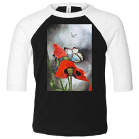 Poppies And Butterflies T  Shirt Poppies And Butterflies T  Shirt Toddler 3/4 Sleeve Tee | Artistshot