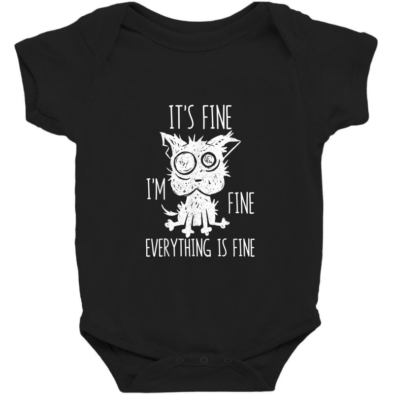 It's Fine I'm Fine Everything Is Fine Stressed-out Baby Bodysuit | Artistshot