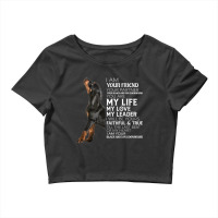 I Am Your Friend Your Partner Your Black And Tan C Crop Top | Artistshot