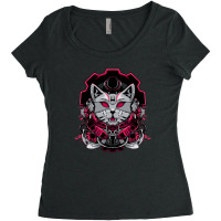 Cyber Cat Women's Triblend Scoop T-shirt | Artistshot