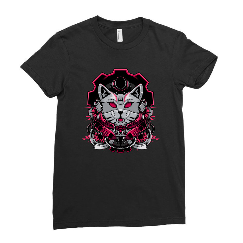 Cyber Cat Ladies Fitted T-Shirt by Seratus.studio | Artistshot