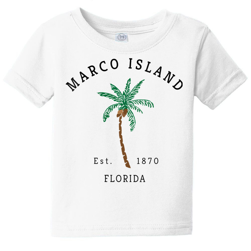 Womens Marco Island Florida Colorful Palm Tree Ret Baby Tee by validokel | Artistshot