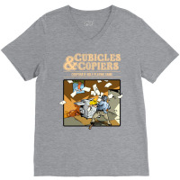 Cubicles & Copiers V-neck Tee | Artistshot