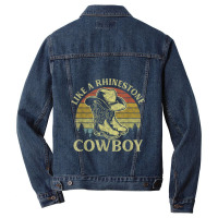 Vintage Like A Rhinestone Cowboy Hat Boots Country Men Denim Jacket | Artistshot