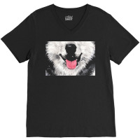 Husky T  Shirtfunny Siberian Husky Lover Face Mask Cute Husky Dog Mout V-neck Tee | Artistshot