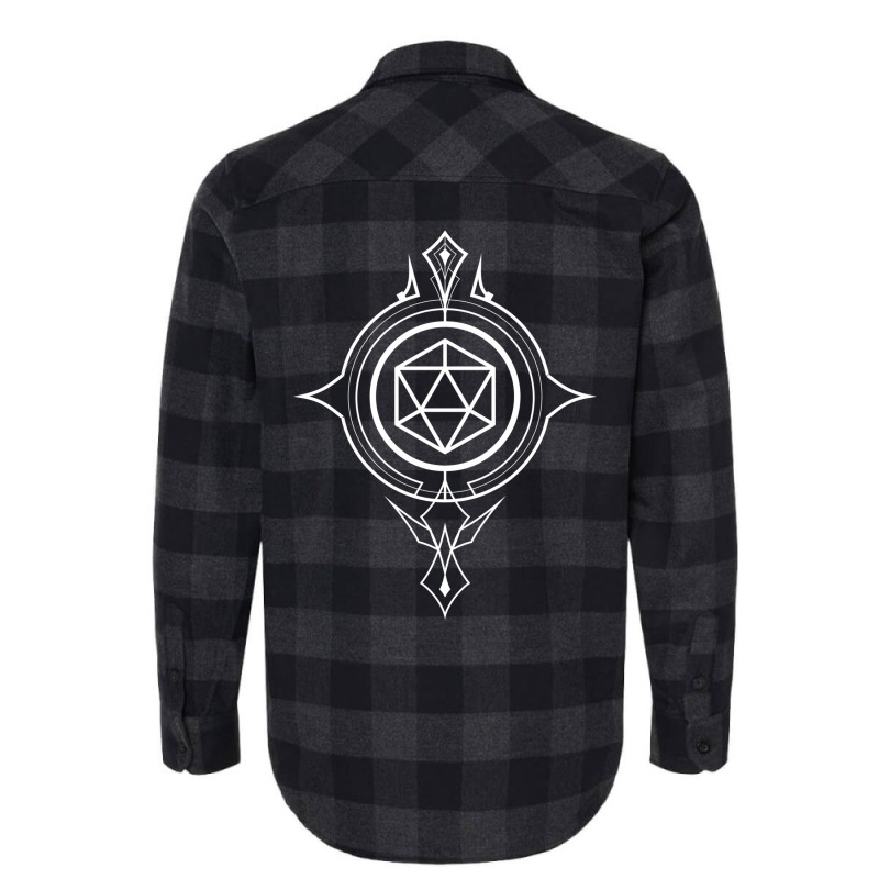 Minimalist Polyhedral D20 Dice Tabletop Rpg Addict Flannel Shirt | Artistshot