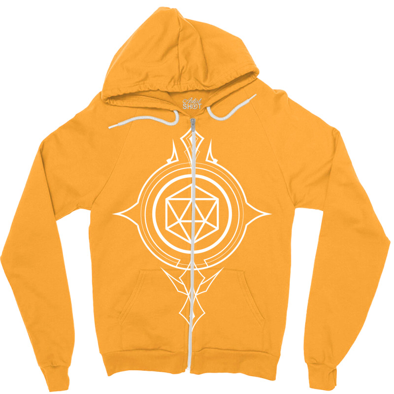 Minimalist Polyhedral D20 Dice Tabletop Rpg Addict Zipper Hoodie | Artistshot