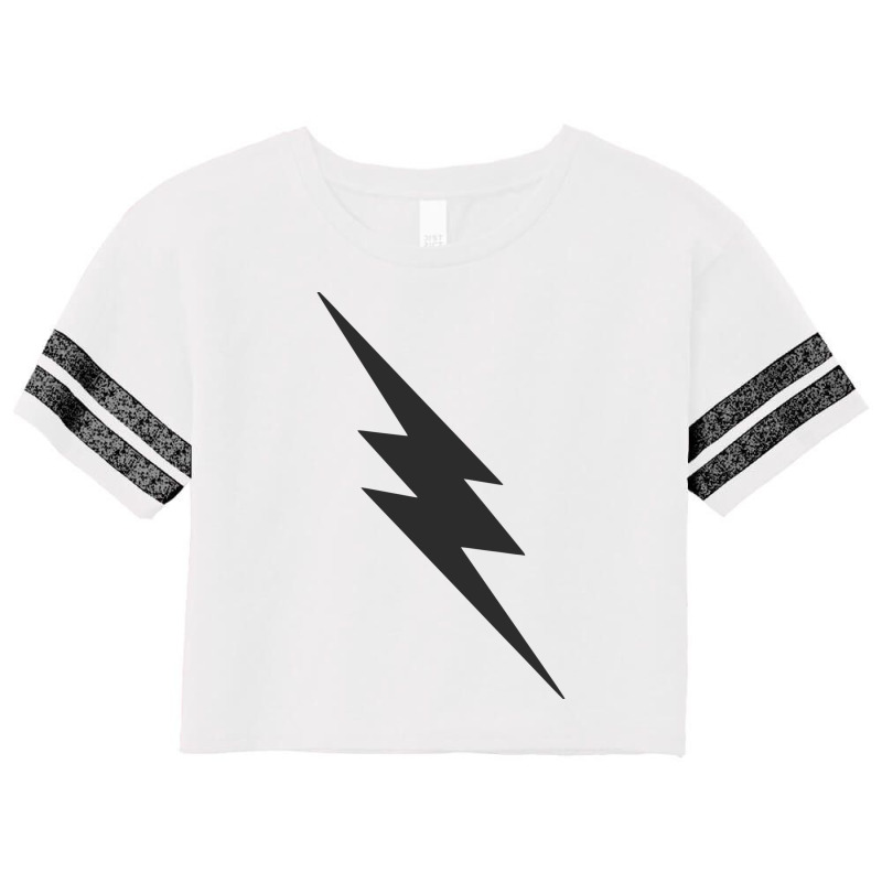 Dark Lightning Bolt Scorecard Crop Tee by melleklaxdalw | Artistshot