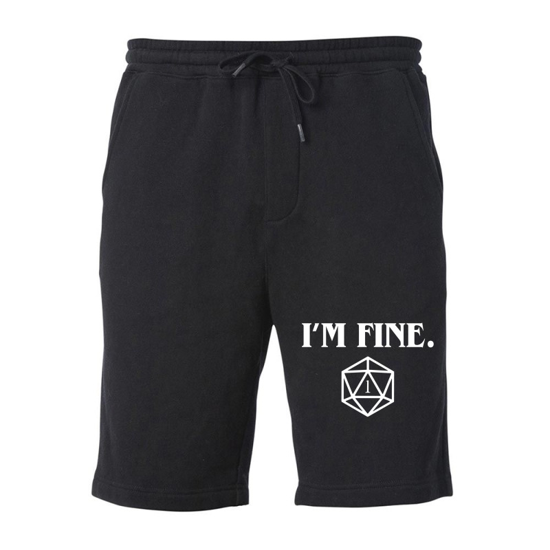 I'm Fine Critical Fail Dice Fleece Short | Artistshot