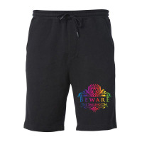 Rainbow Beware The Smiling Dm  When The Dm Smiles Fleece Short | Artistshot