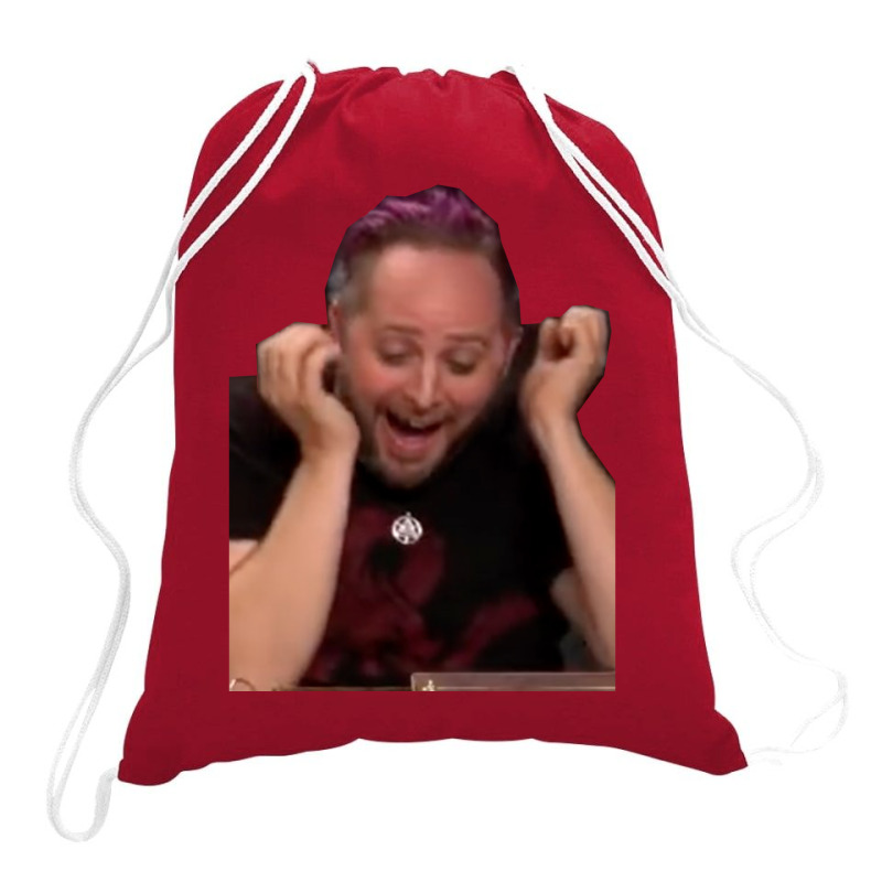 Taliesin Jaffe   Crititcal Role Meme Face Caduceus Drawstring Bags | Artistshot