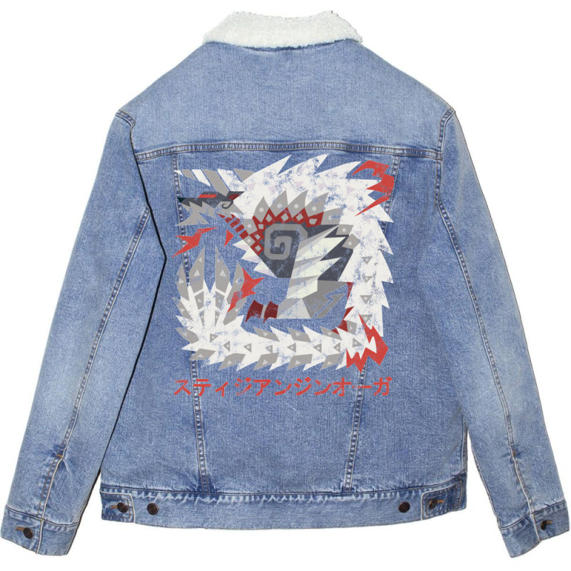 Monster Hunter World Iceborne Stygian Zinogre Kanj Unisex Sherpa-lined Denim Jacket | Artistshot