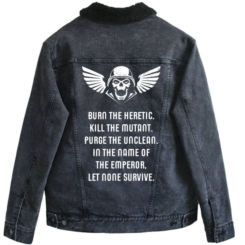 Let None Survive Wargaming Miniature Painter Unisex Sherpa-Lined Denim Jacket by boricanamisd | Artistshot