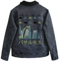 Monster Hunter Basarios Kanji Unisex Sherpa-lined Denim Jacket | Artistshot