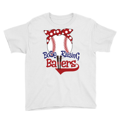 Busy Raising Ballers Youth Tee Designed By Tiococacola