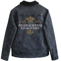 My Narrator Is Better Than Yours Tabletop Rpg Addi Unisex Sherpa-lined Denim Jacket | Artistshot